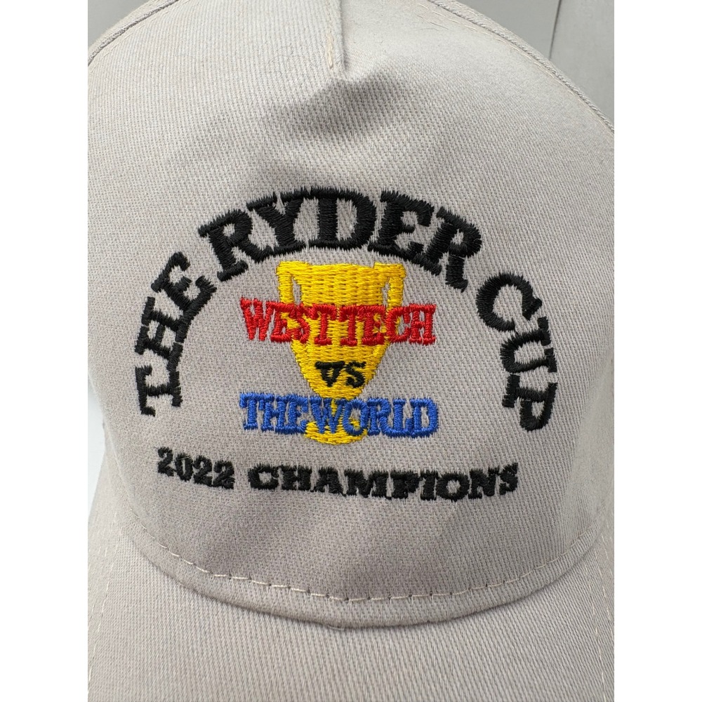 Ryder Cup 2022 Champions WestTech vs The World Golf Hat Tan Cotton Baseball Cap